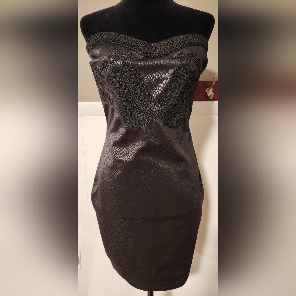 Elegant Black Textured Dress